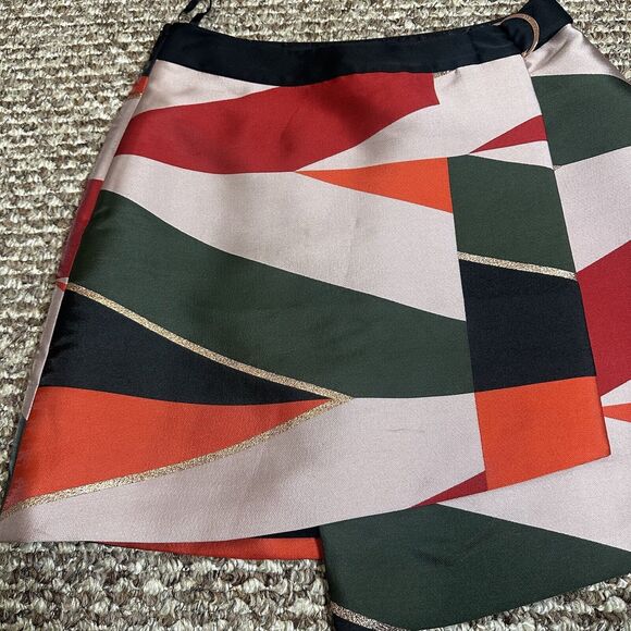 Ted Baker Redda Sahara Faux-Wrap Skirt Lined Zip Size 2 US 6 Holiday Christmas - Picture 3 of 16